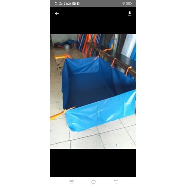 terpal kolam ikan ukuran 2x1xT.50 cm bahan Orchid