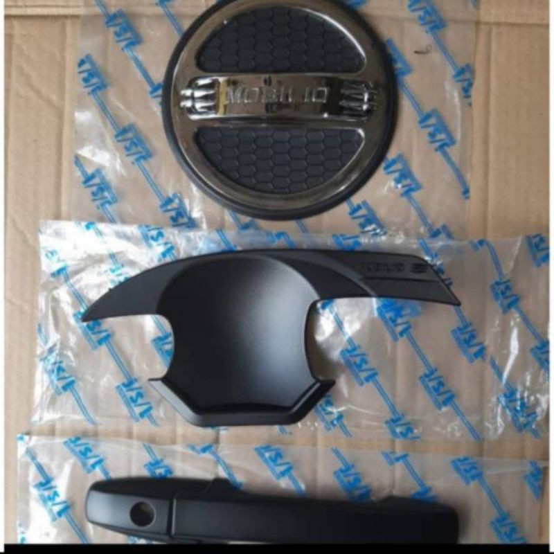 Paket outer handle dan tank cover Honda Mobilio chrome + hitam