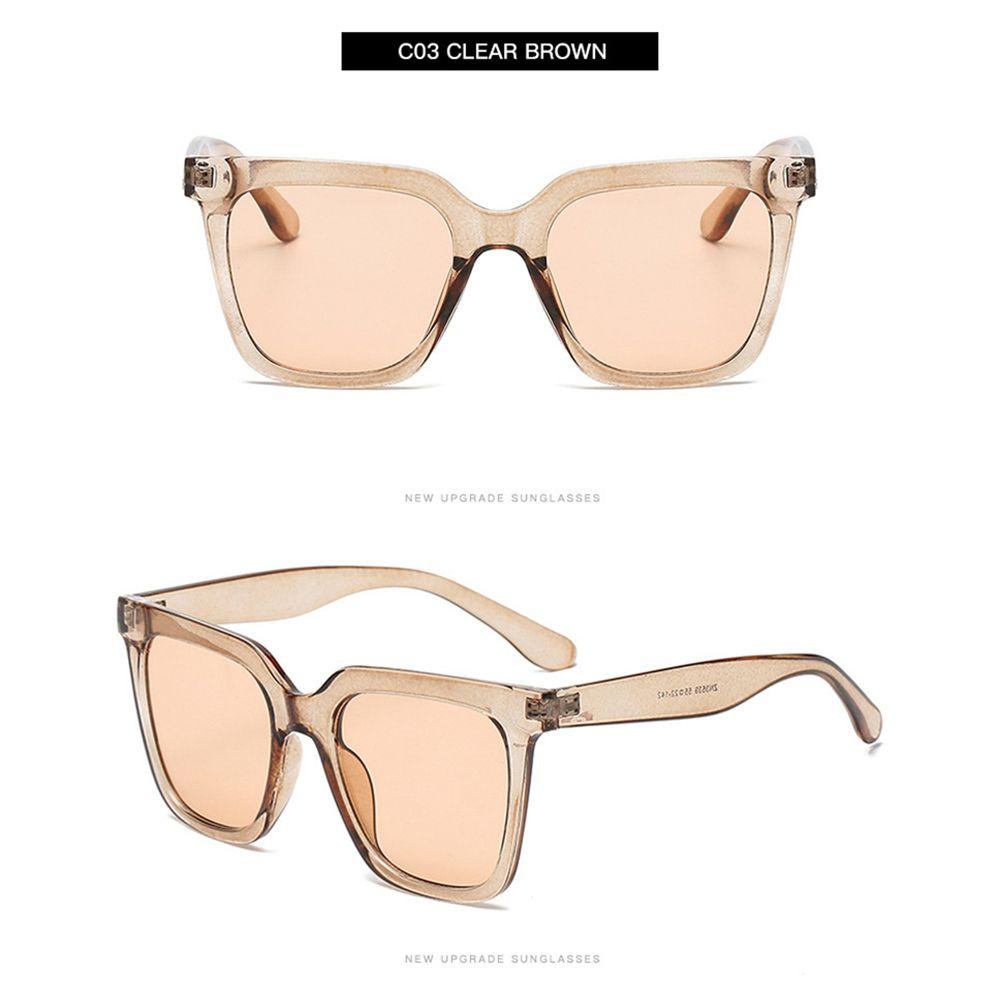 Lily Kacamata Fashion Retro Warna-Warni UV400 Vintage Perempuan Square Eyewear