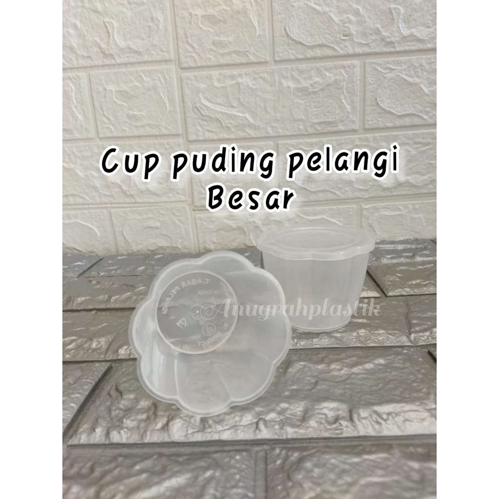 Cup puding pelangi ( besar)