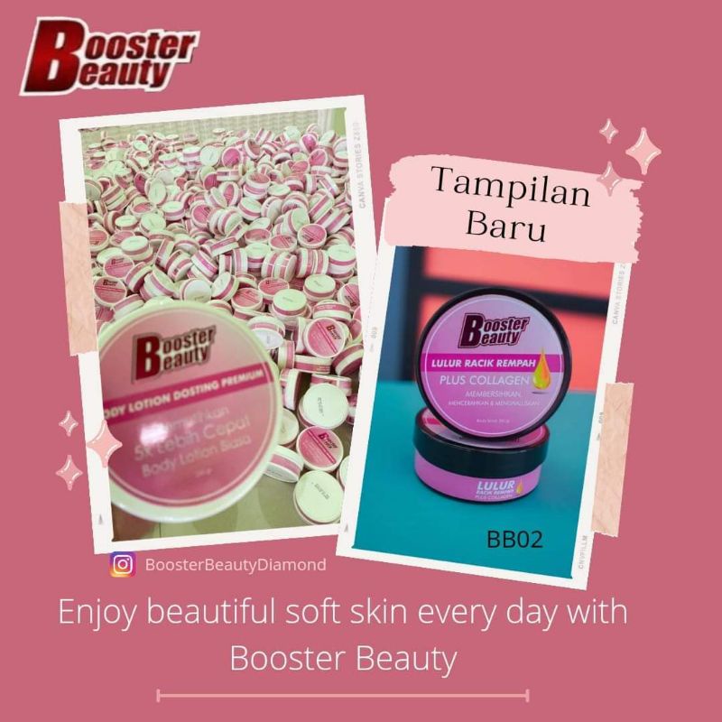 Boster Beauty Dosting VS Lulur Booster Beauty Free 2pcs Sabun DostingOriginal