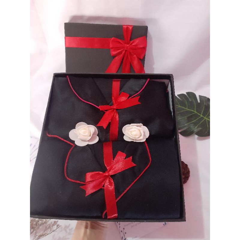 Kado Pernikahan Exclusive Piyama Couple Premium / Gift Box / Hampers Pernikahan / Seserahan