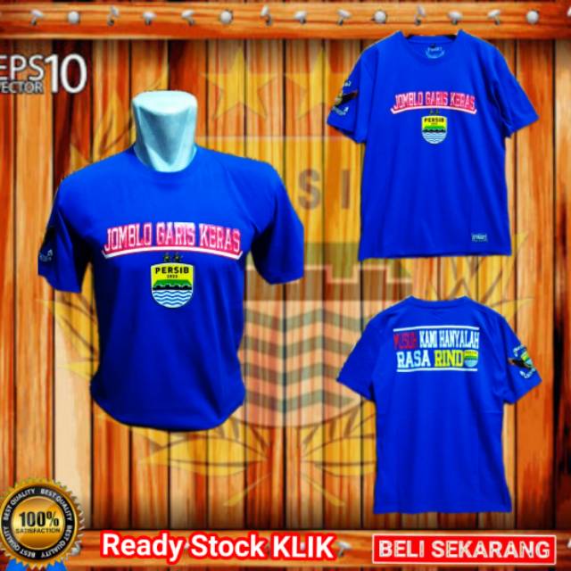 Kaos Persib garis keras jomblo murah pria wanita