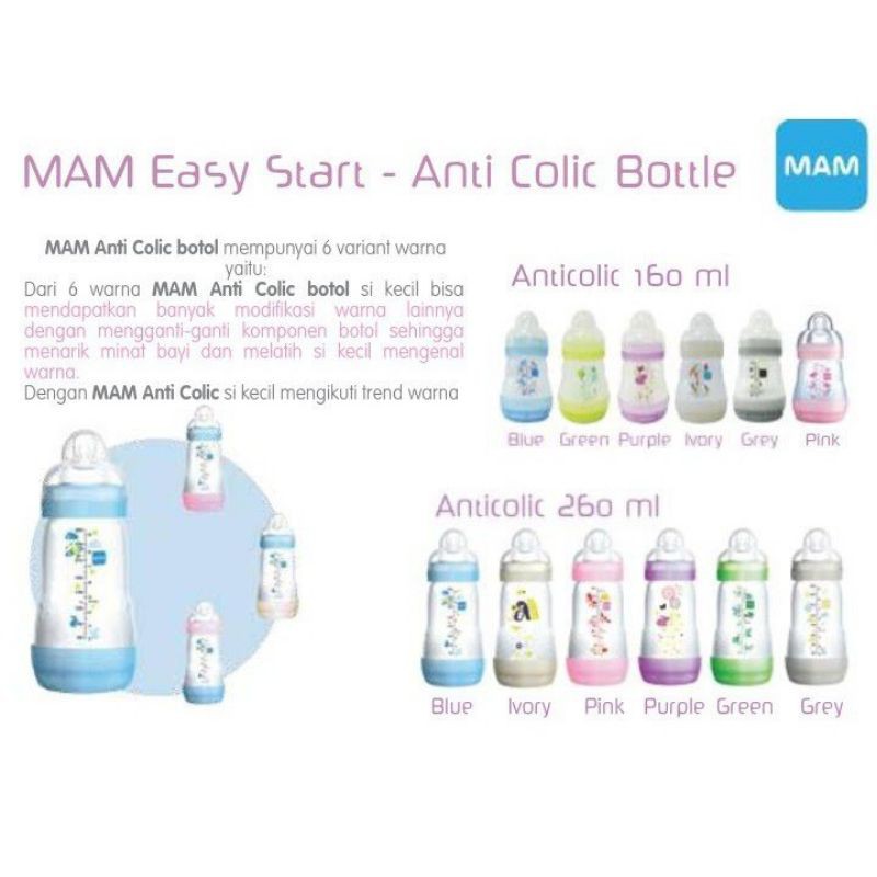 MAM Anti Colic Bottle Botol Susu [260 mL] - Ivory