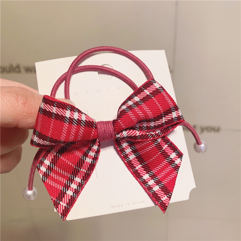 Ikat Rambut Model Pita Kuncir Rambut Korea Aksesoris Rambut Wanita Ribbon Hair Tie Hair Ropes AEF-2-IRP (AEF-2)-MAROON