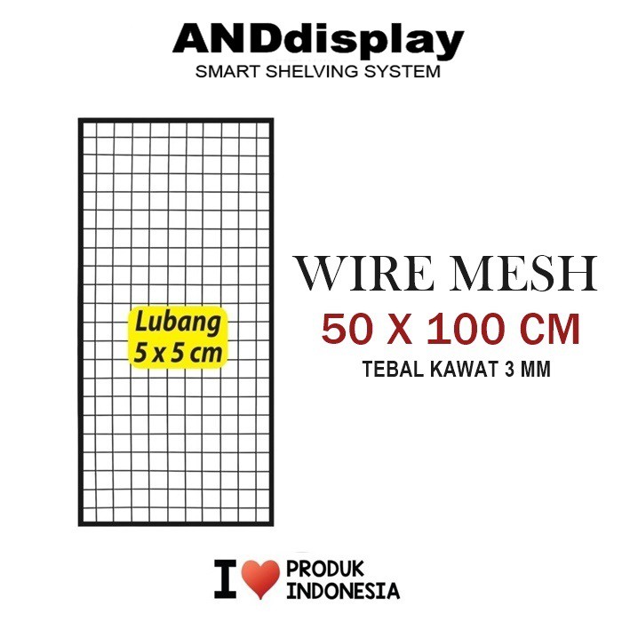 WIRE GRID MESH 50 X 100 CM - KAWAT JARING KOTAK - RAM DINDING BINGKAI