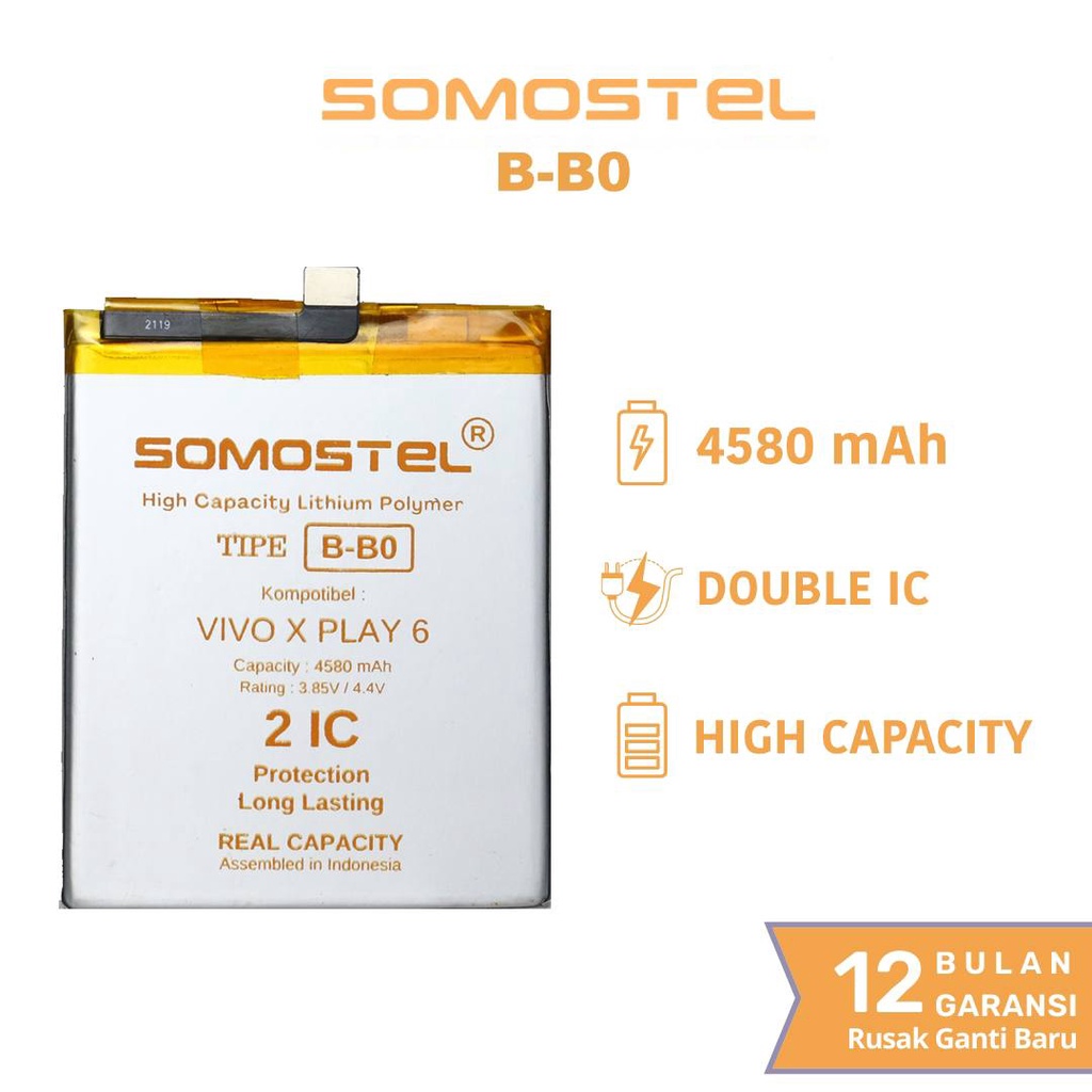 Somostel - B-B0 Vivo Xplay 6 Batre Batrai Baterai