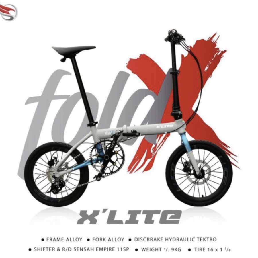 Sepeda Lipat FoldX XLite 16 inch 349 10 Speed Garansi SNI Murah Termurah-1
