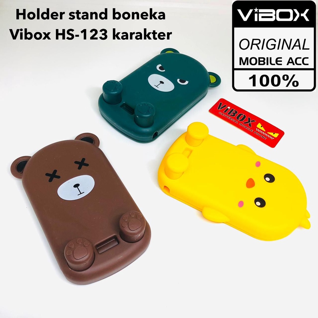 MINIGO PROMO HOLDER KARAKTER DOKIY DESKTOP STAND PHONE HOLDER DUCK BEAR CHICKENS GOOD LOOKING HOLDER HP BONEKA BEBEK BERUANG