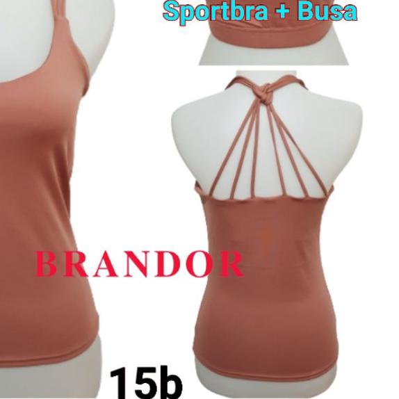 ♤ TANK TOP + SPORT BRA ( Ada Busa Bisa Dilepas ) By ANKO Ω