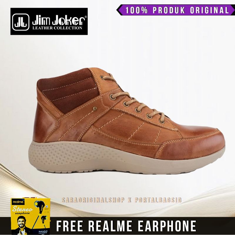 Jim Joker Temp 1BA Sepatu Boot Pria Kulit Asli Original