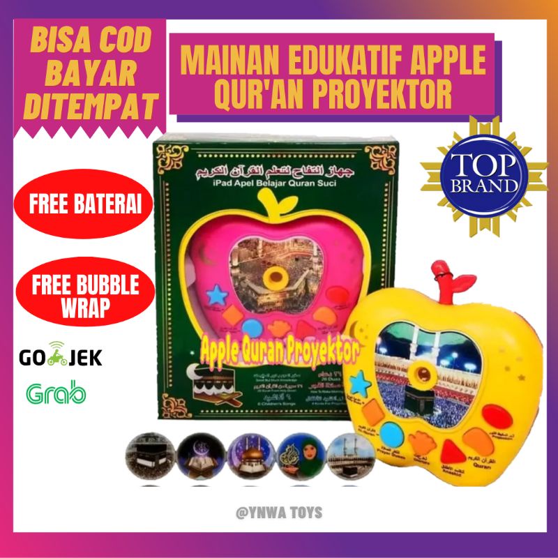 MAINAN ANAK APPLE LEARNING QUR'AN BATERAI/MAINAN ANAK APEL AL QUR'AN/MAINAN ANAK APEL APPLE EDUKASI 