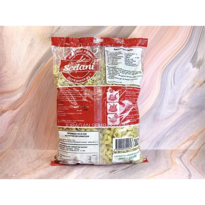 (JSO) SEDANI MAKARONI Pipa 1kg / pasta / macaroni pipa