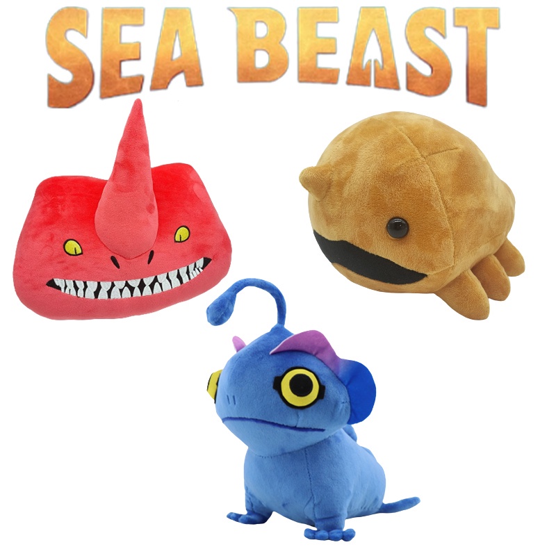 25cm The Sea Beast Plush Toy Cartoon Movie Anime Stuffed Doll Jacob and the Sea Beast Plush Doll for Kids Boy Birthday Xmas Gift