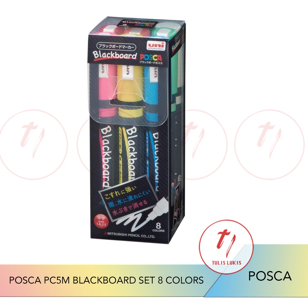

Uni Blackboard Chalk Marker Posca PC-5M Set 8 Colors PCE20058C