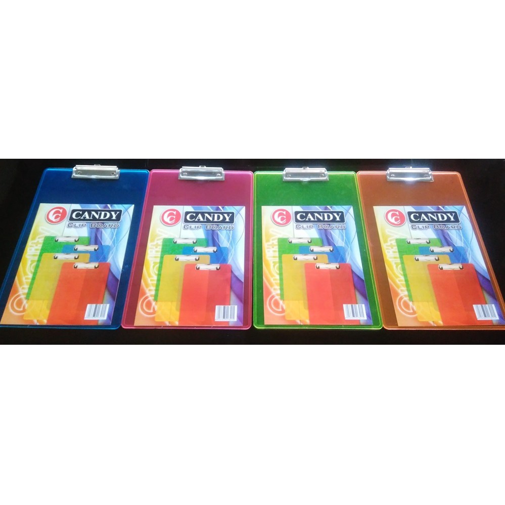 

Clip Board / Papan Jalan / Papan Ujian CANDY Warna Transparan