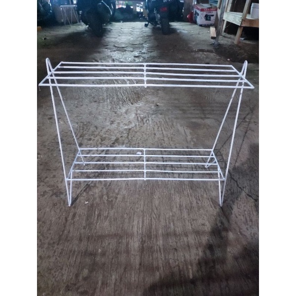 Rak pot besi Tinggi 55 / rak sepatu 2 susun/ rak pot besi 2 susun