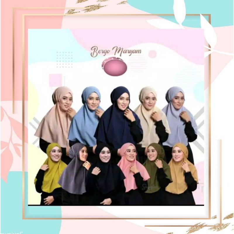 Hijab kerudung jilbab bergo instan maryam diamond