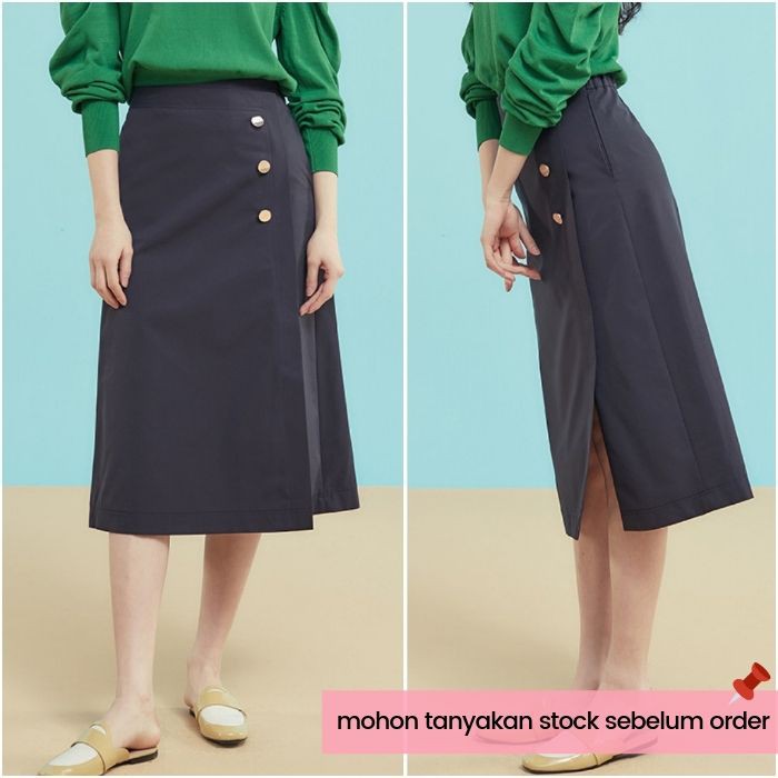 LAPIAF ROK MIDI SKIRT PAKAIAN WANITA BAJU BRANDED MURAH