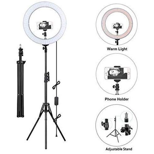 Paket Ringlight 26cm + Tripod 2.1 Meter Make up Vlog Lampu