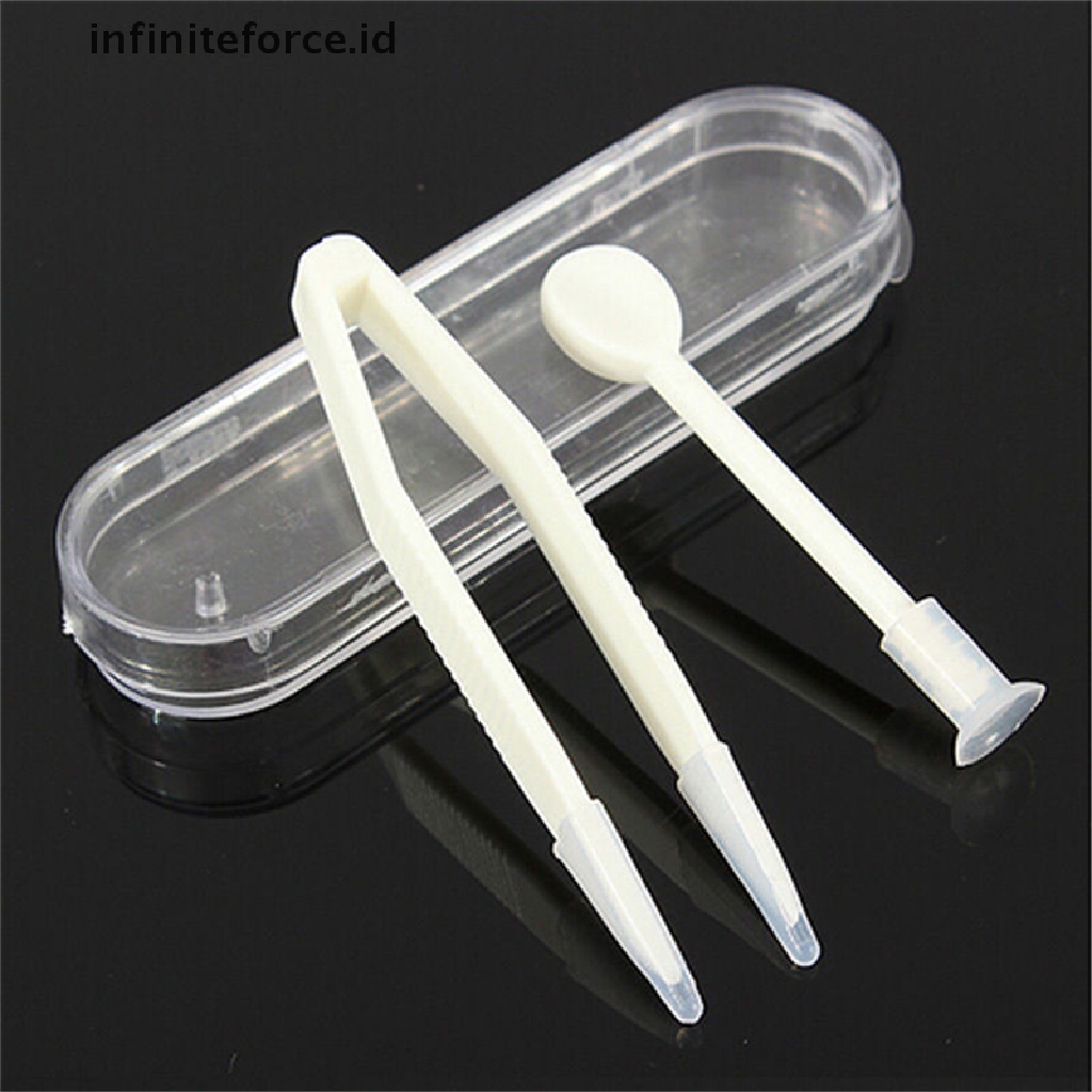 (infiniteforce.id) Set Alat Bantu Pasang / Lepas Softlens / Softlens / Softlensa Kontak + Pinset + Stick + Case