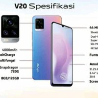 vivo 20 8/128 GB garansi resmi 1 tahun indonesia