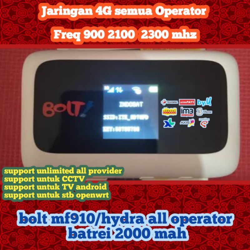 MODEM WIFI UNLOCK 4G ALL OPERATOR ZTE MF910 ( BEKAS)