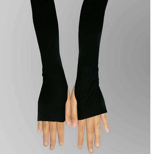 TERLARIS HANDSOCK MANSET Tangan Syari Premium Jempol Polos Panjang Spandek Rayon .,.