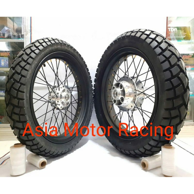 Paketan Velg Tapak lebar Verza- Cb150- Cbr150R-Tiger revo-Megapro Primius Plus Ban Luar Tromol Set