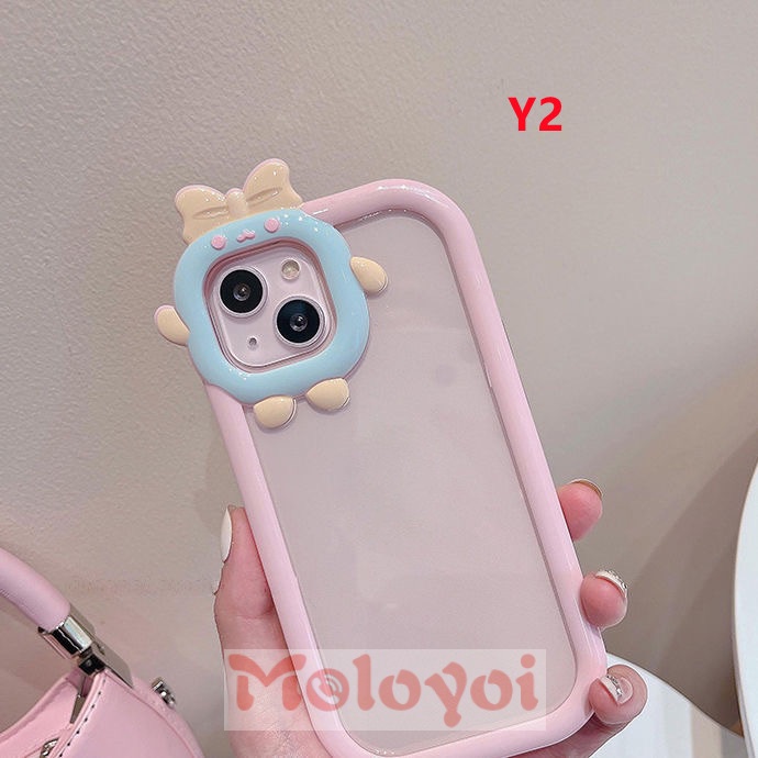 Soft Case Silikon TPU Desain Monster Warna-Warni Macaron Untuk IPhone 7Plus 11 12 13 Pro Max 8Plus XR X 7 8 XS Max SE 2020