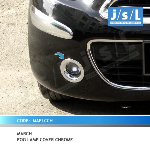 JSL Nissan March Fog Lamp Cover Chrome JSL/Aksesoris Eksterior March