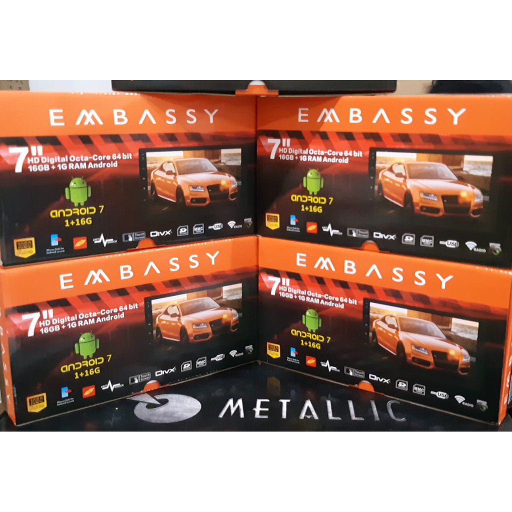 HEAD UNIT DOUBLE DIN ANDROID EMBASSY
