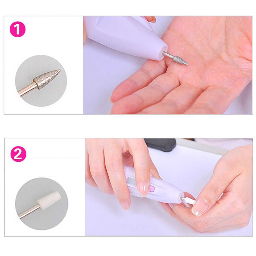 Padicure Manicure Penghalus Kuku Pengkilap Kuku Portable Mini Grinder