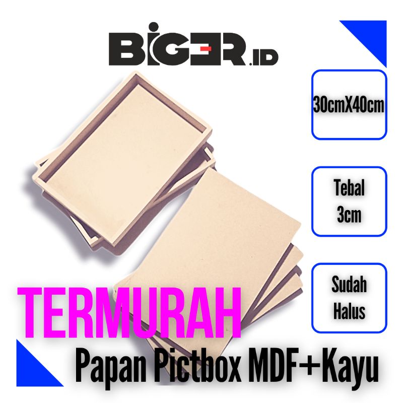 Papan Pictbox 30X40 - Bingkai Foto Pictbox 30X40 - Frame Pictbox 30cmX40cm- Pictbox Polos - Frameles