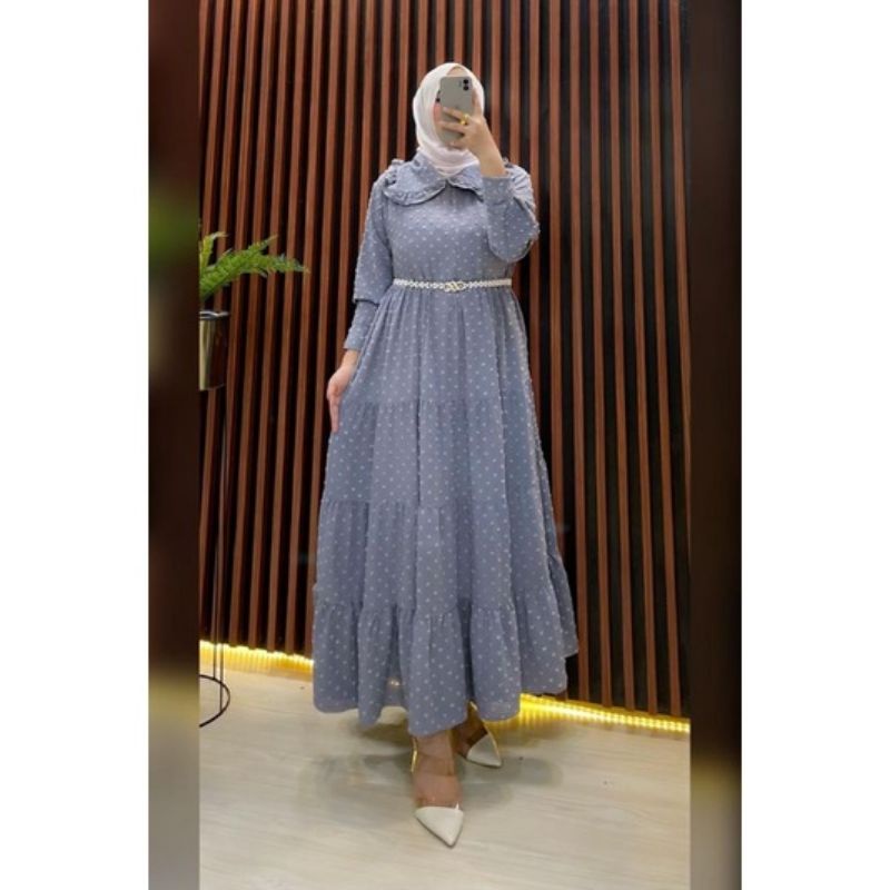 midi dress rubiah/midi dress rubi/midi rubi premium