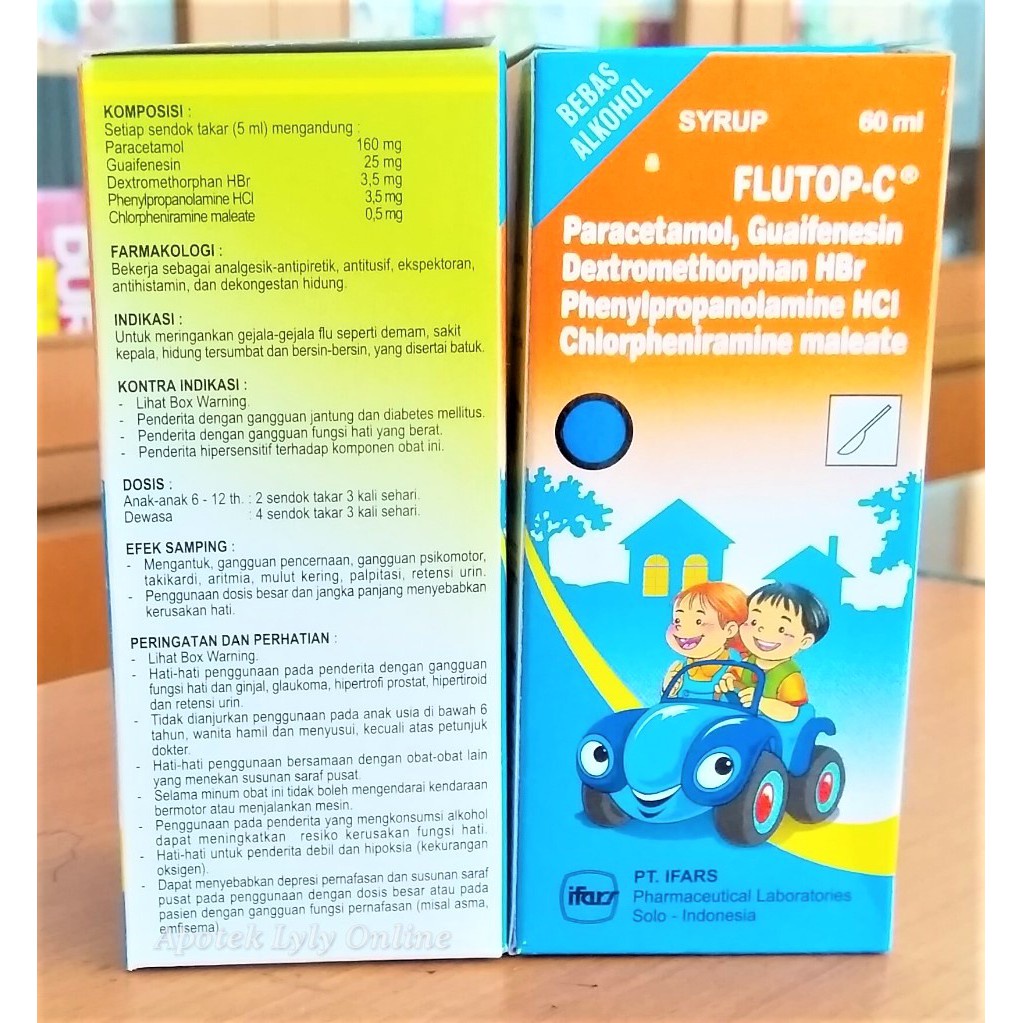 Flutop C obat Flu Batuk Pilek demam anak dewasa