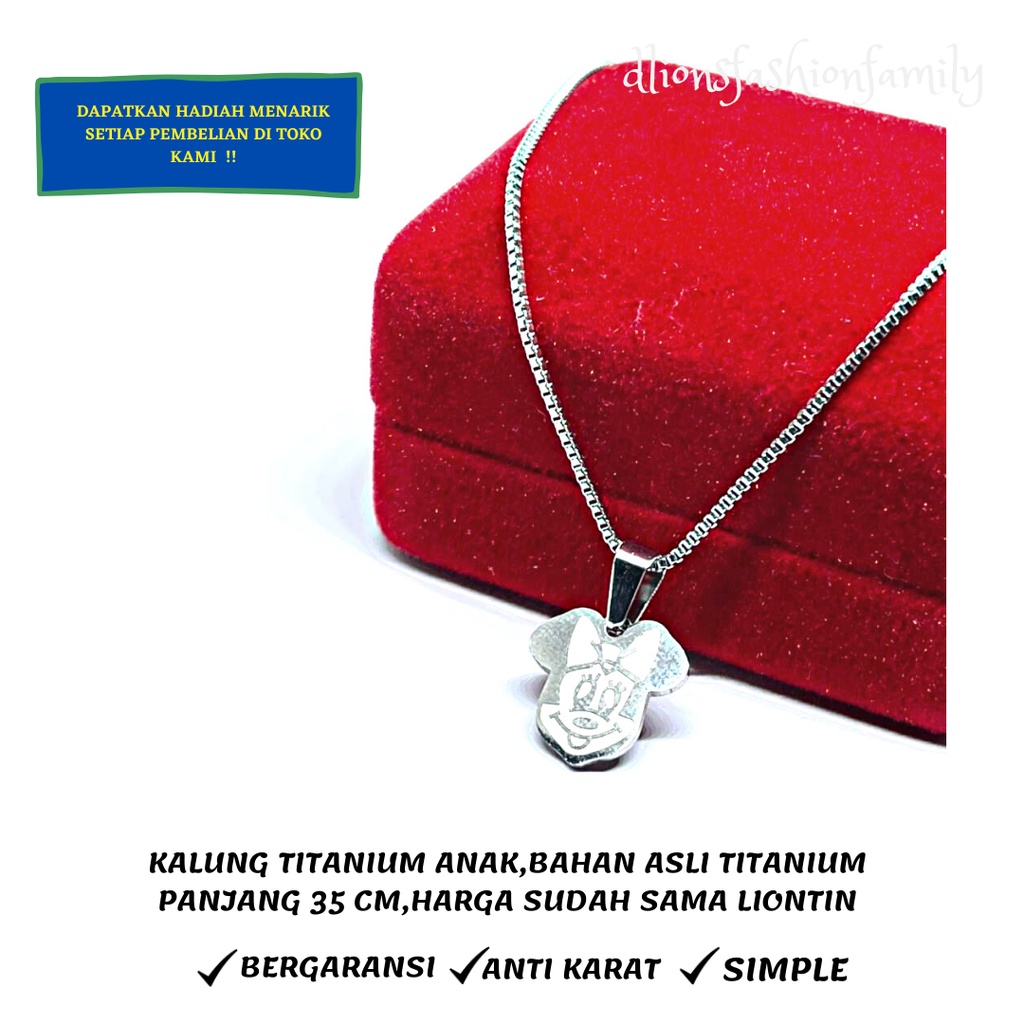 KALUNG ANAK TITANIUM ASLI,BAHAN DIJAMIN ASLI,GARANSI UANG KEMBALI,PANJANG 35 CM