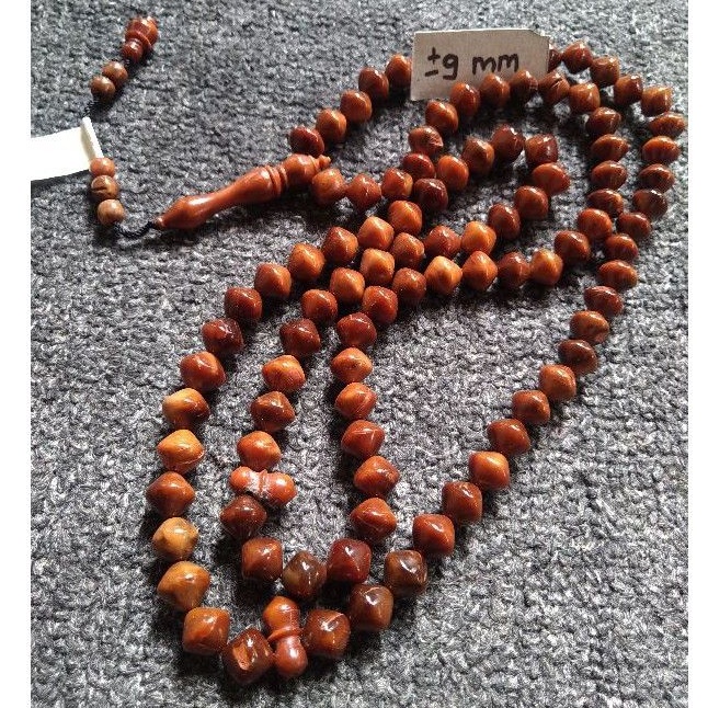 tasbih kokka wajik  ± 9 mm ( 9mm ) 99 butir