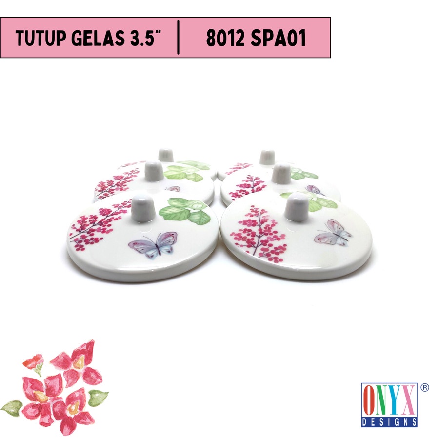 tutup gelas onyx 8012 - tutup gelas melamin onyx - tutup gelas motif