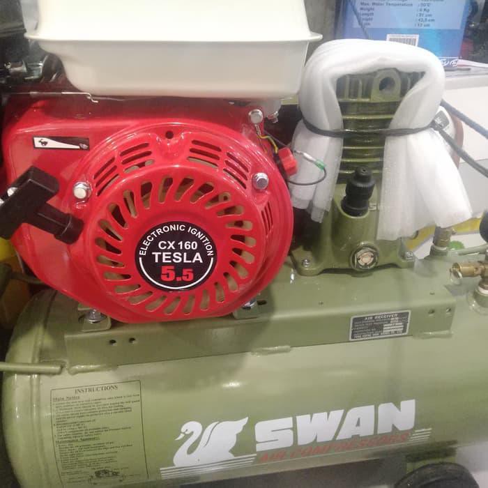 CUCI GUDANG    Kompresor Udara / Kompresor Angin Swan 1/4 Hp Su 114 Dengan Penggerak Bensin Tesla