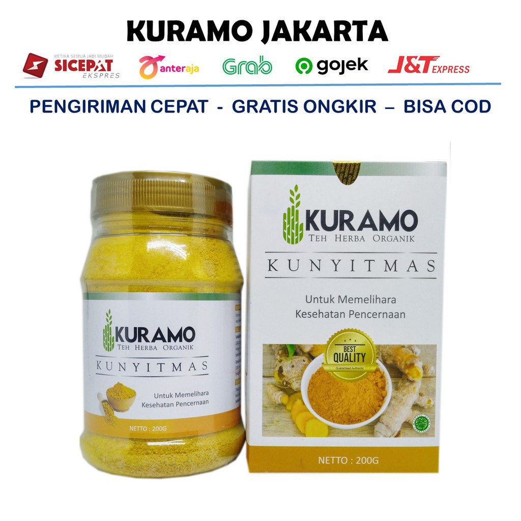 Kuramo Kunyit Mas Original | Asam Lambung | Penambah Nafsu Makan | Obat Herbal Alami 200g | Pandanus-1