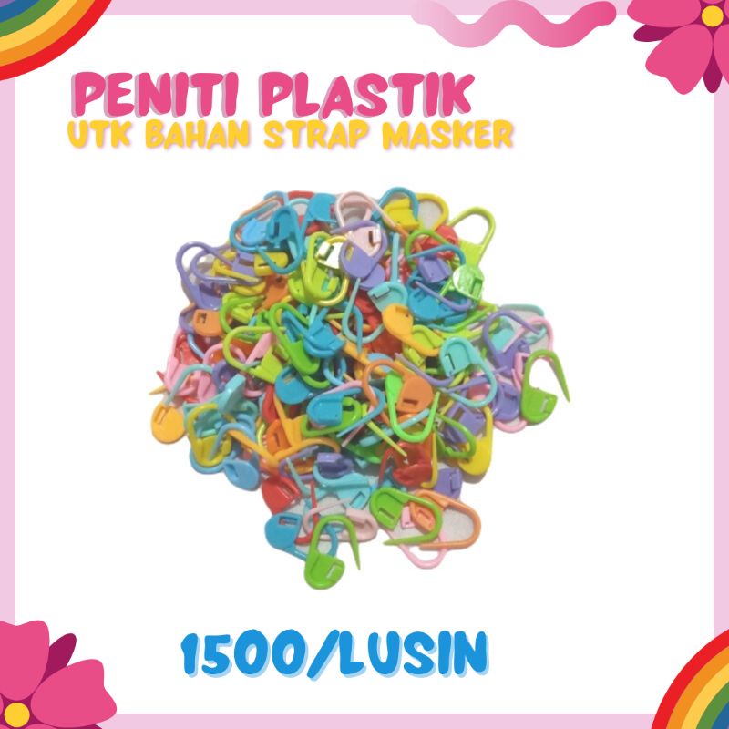 Peniti Plastik Warnawarni utk bahan Strap Masker Peniti Warna warni