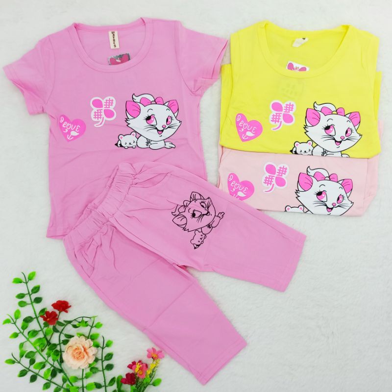 Ss#510 Pakaian Anak Perempuan size 1-4tahun / Setelan Anak Perempuan Bahan Kaus Kualitas Premium