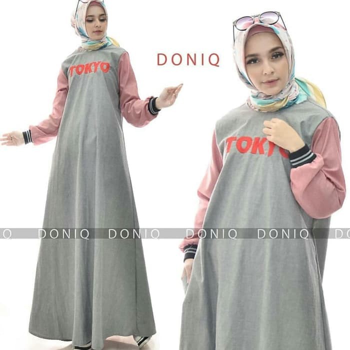 MAXI DRESS MUSLIM WANITA CASUAL KHUSUS ANAK MUDA BANGET BAHAN SUPERNOVA VARIASI BORDIR TOKYO TERBARU