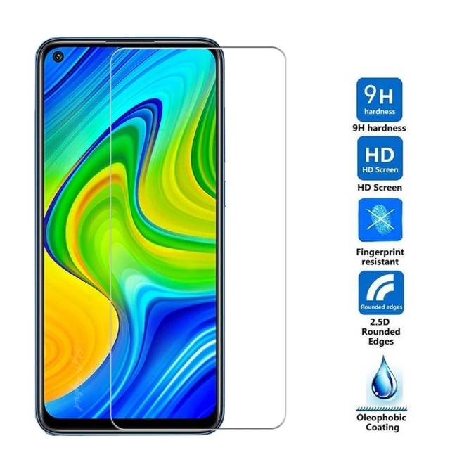 Tempered Glass HD Clear Xiaomi Redmi Note 9 - TG Anti Gores Bening Ori Redmi Note 9 Full Layar