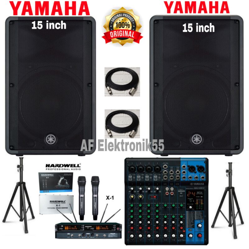 Jual Paket Sound System Yamaha Speaker Yamaha DBR 15 + Mixer Yamaha