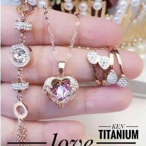 Titanium Set Perhiasan 4s5f
