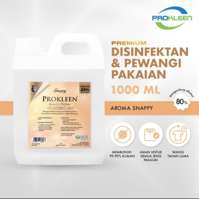 Disinfektan Pewangi Pakaian GRADE A PREMIUM PROKLEEN 1 LITER PARFUM LAUNDRY