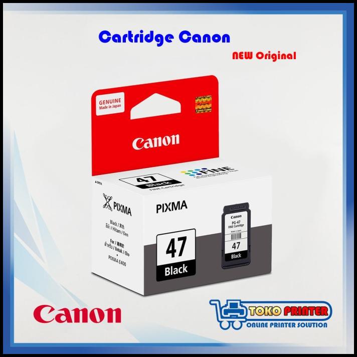 Cartridge Canon Printer E400, E410 Black Catridge Pg-47 New