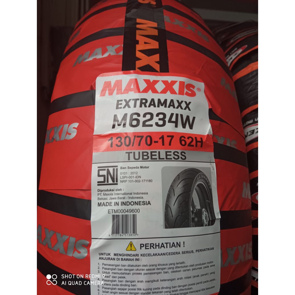 Ban Luar Maxxis Extramaxx Tubles Ring 17 Uk 110/70 120/70 130/70 140/70